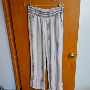 Striped Wide-Leg Pants